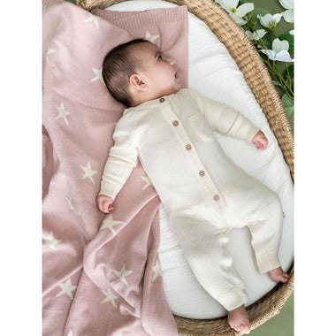 Milan Knit Pocket Jumpsuit: Cream