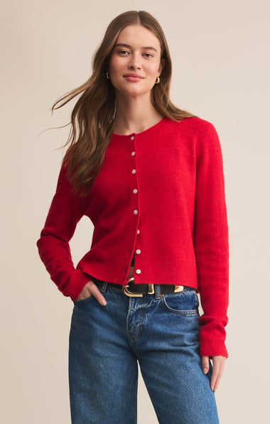 Medina Cardigan: Red