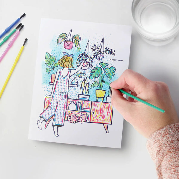 Thank You Paint with Water Card