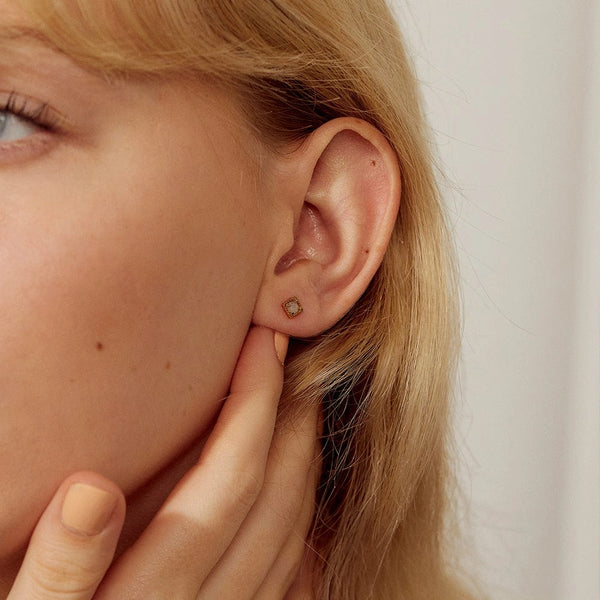 Eclipse Studs: Moonstone