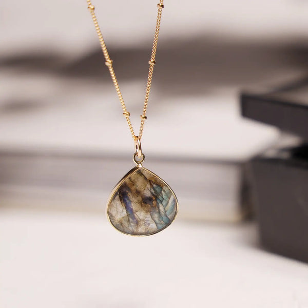 Labradorite Drop Necklace