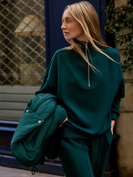 Hawley Half Zip Sweat: Ponderosa Pine