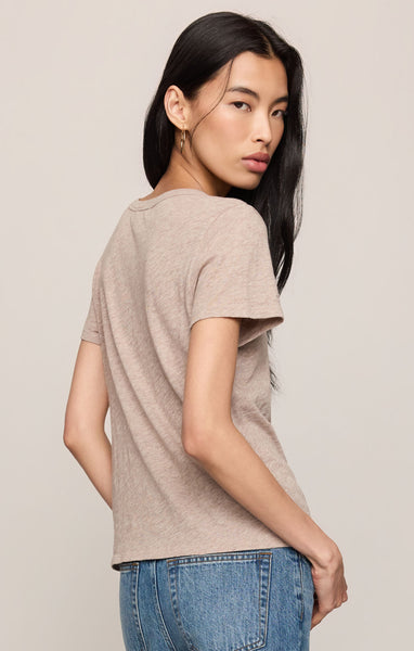 Junie Slub Tee: Heather Ash