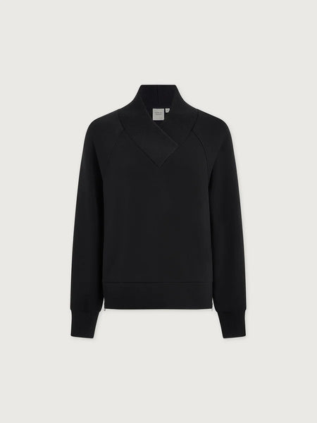 Macie Zip Hem Sweater: Black
