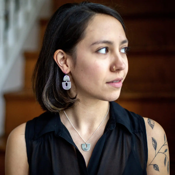 Arco Earrings: Silver