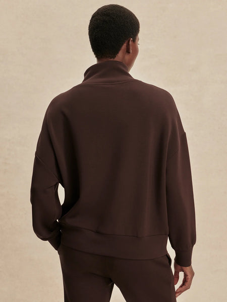 Hawley Half Zip Sweat: Coffee Bean