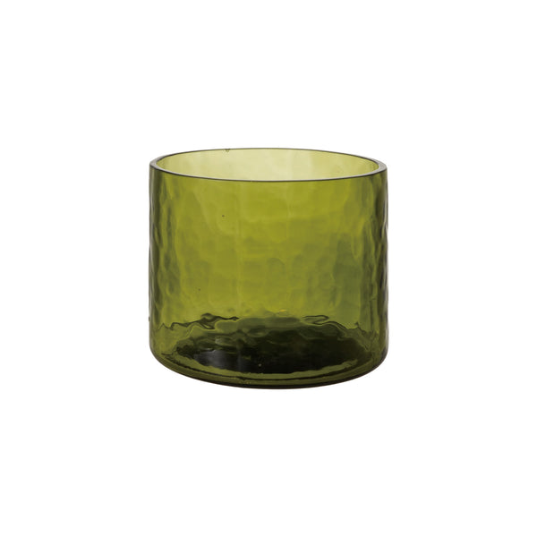 Hammered Drinking Glass