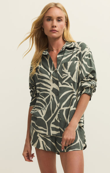 Alfie Tova Palm Button Up