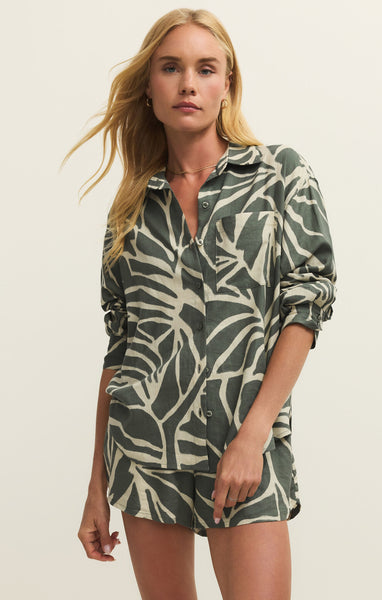 Alfie Tova Palm Button Up