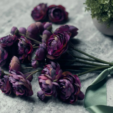 Artificial Purple Ranunculus Bunch