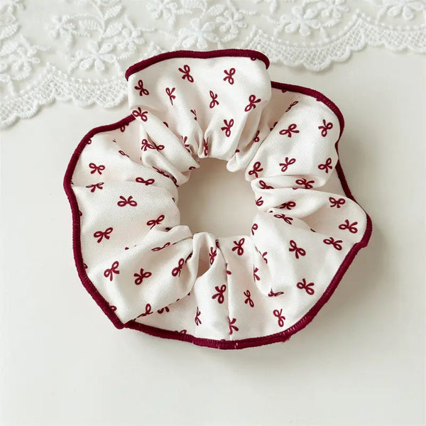 Holiday Plaid & Bows Scrunchies