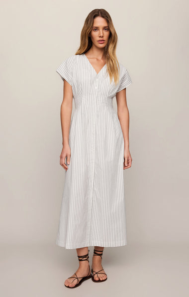 Sanna Striped Midi Dress