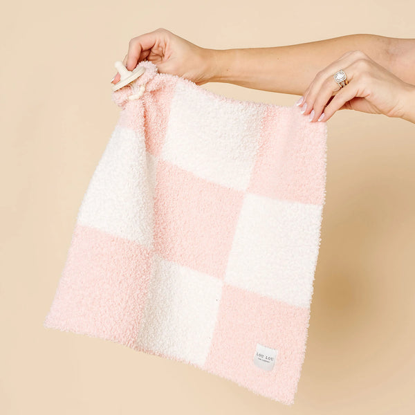 Blush Check Chenille Mini Lovey
