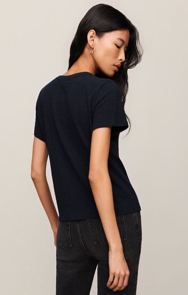 Junie Slub Tee: Eclipse
