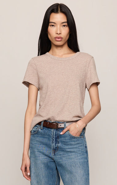 Junie Slub Tee: Heather Ash