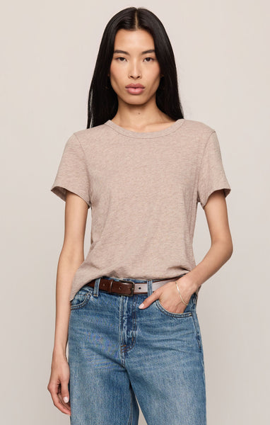 Junie Slub Tee: Heather Ash