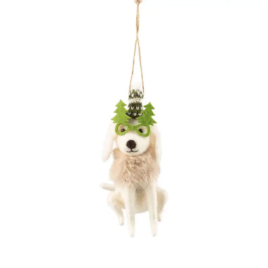 Holiday Party Poodle Ornament