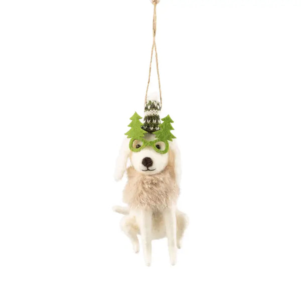 Holiday Party Poodle Ornament