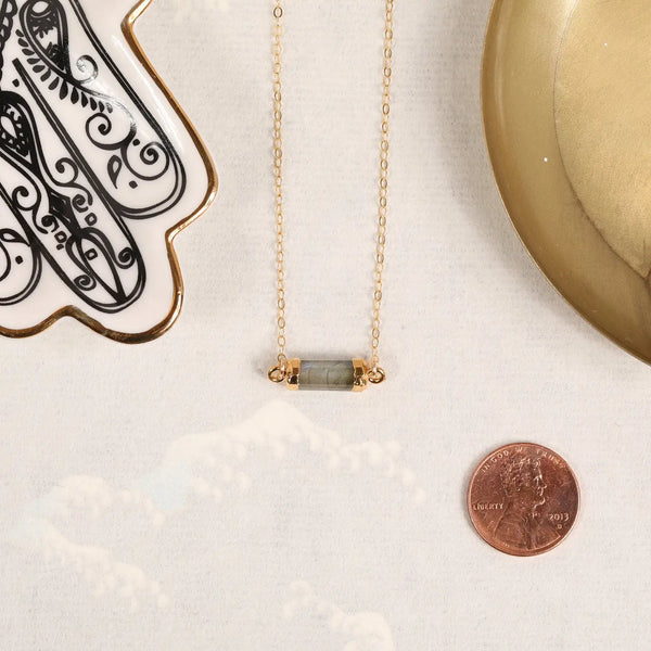 Labradorite Bar Necklace