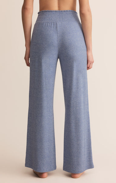 Dawn Smocked Pant: Blue Velvet