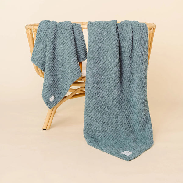 Ocean Blue Chenille Small Blanket