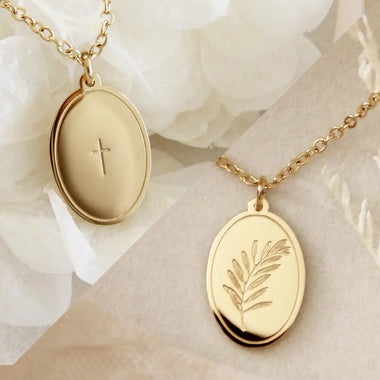 Cross + Olive Branch Necklace