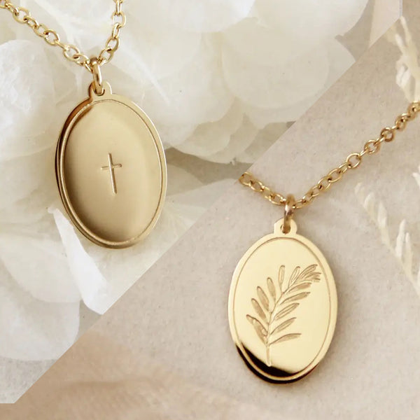 Cross + Olive Branch Necklace