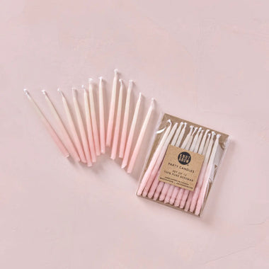 Pink Ombre Beeswax Birthday Candles