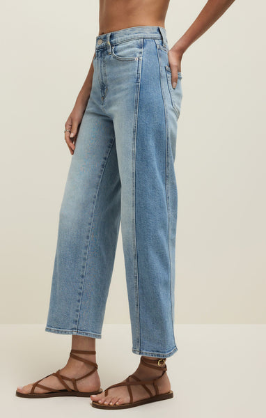 Luna High Rise Crop Bowed Denim
