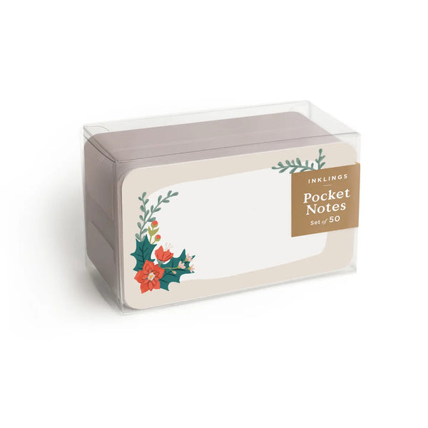 Winter Holly Pocket Notes