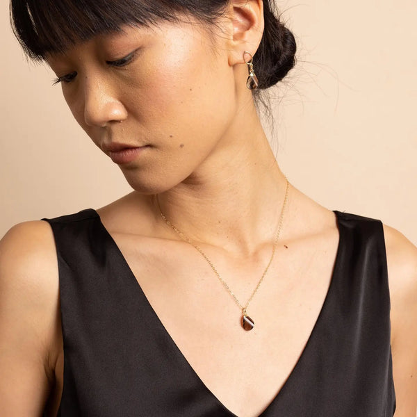 Smoky Quartz Pebble Necklace