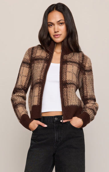 Frostline Plaid Cardigan