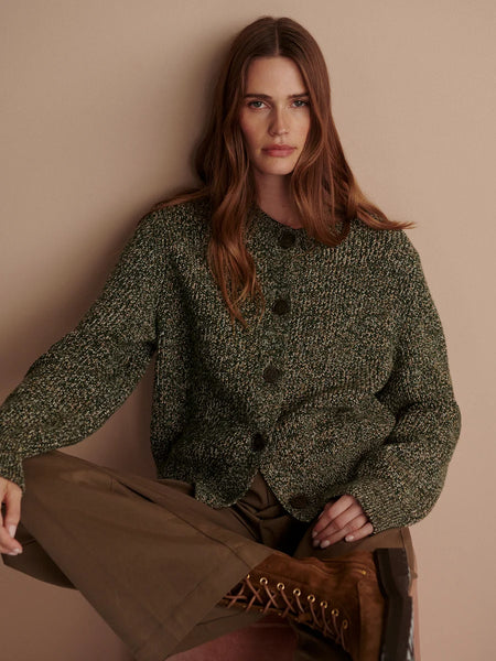 Patricia Knit Cardigan: Ponderosa Pine Fleck