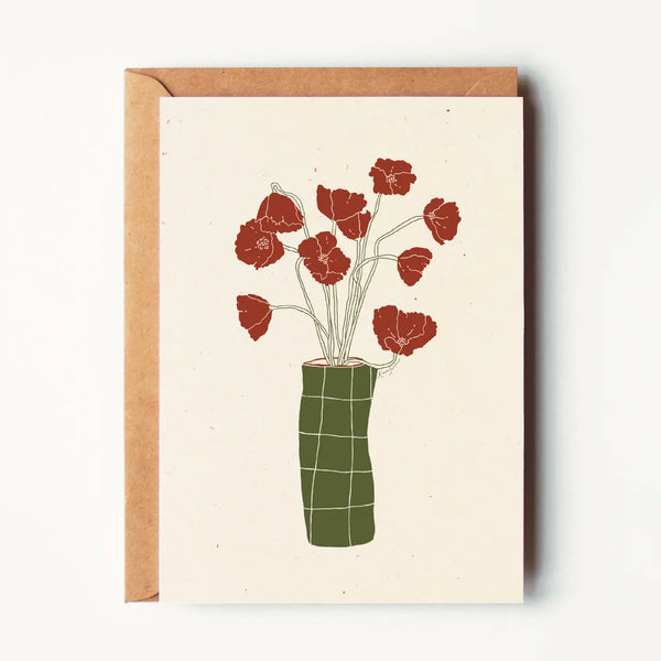 Retro Floral Vase