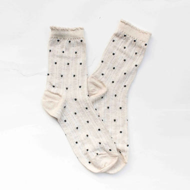 Classic Ribbed Polka Dot Socks