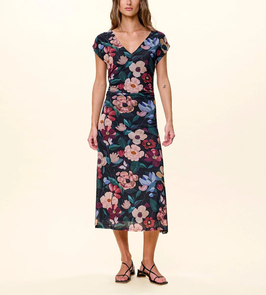 Deidre Midi Dress: Andalusia Print