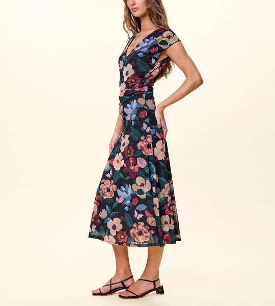 Deidre Midi Dress: Andalusia Print