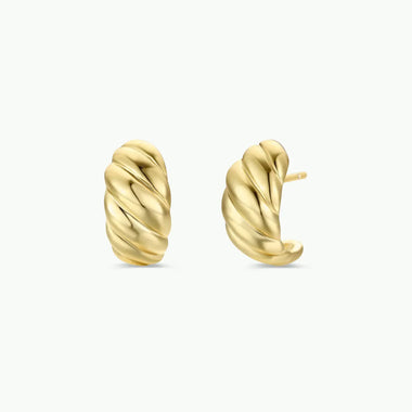 Swirl Gold Hoops