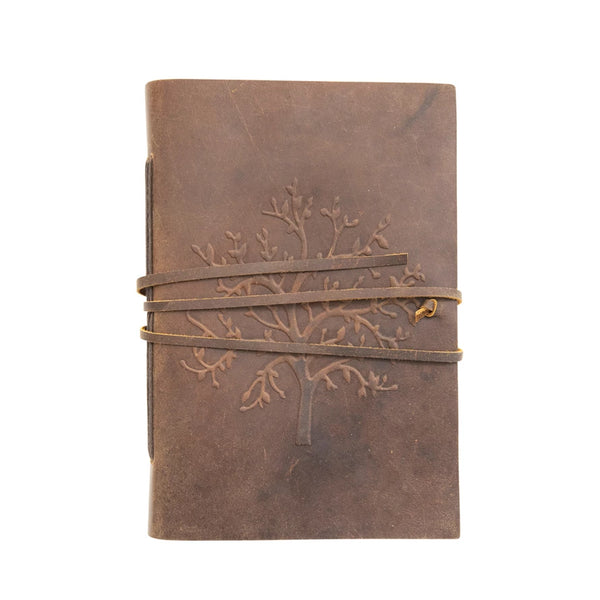 Leather Embossed Tree Journal