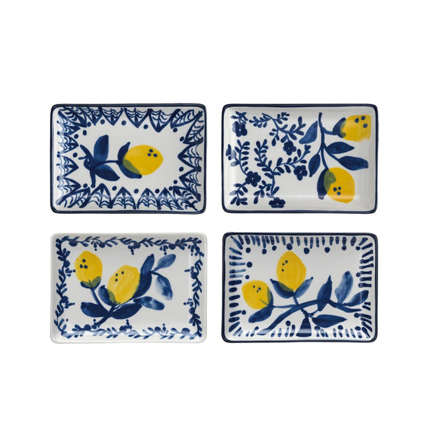Hand-Painted Lemon Plates
