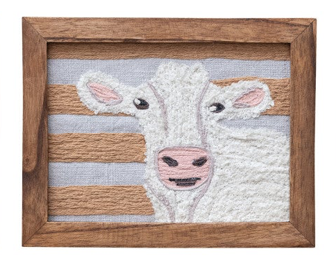 Farm Friends Embroidered Wall Art