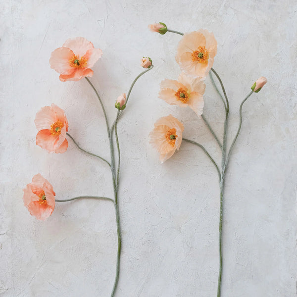 Faux Poppy Stems