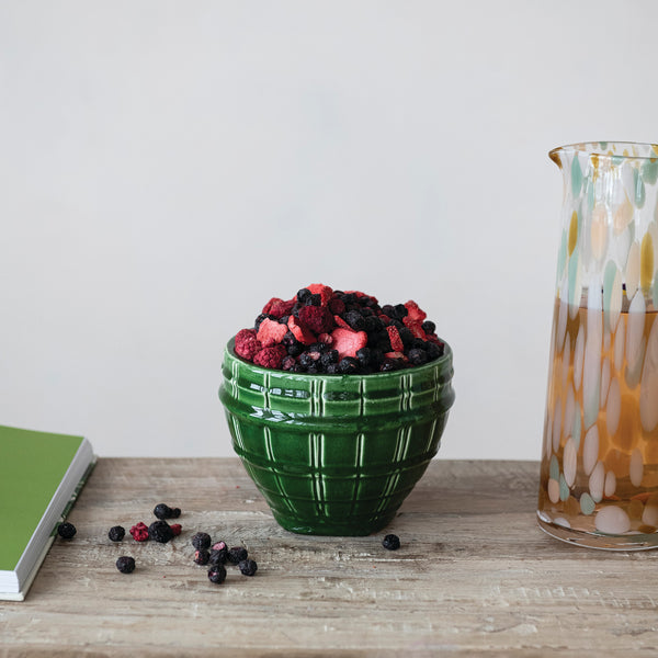 Green Stoneware Planter