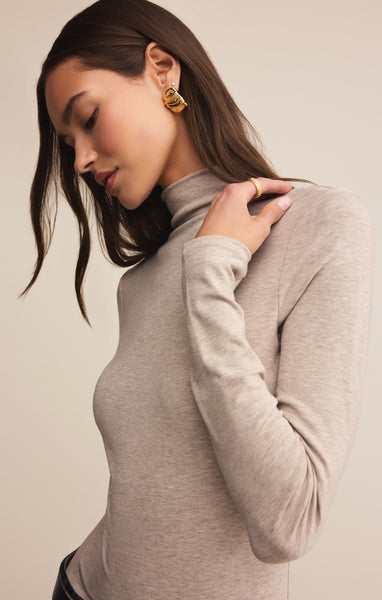 Lira Top: Natural Heather