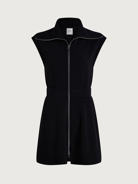 Rebecca Zip Through Dress: Black