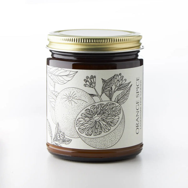 Orange Spice Candle: Botanical Label