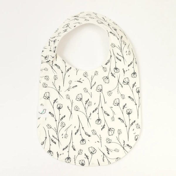 Ivory Blooms Snap Bib