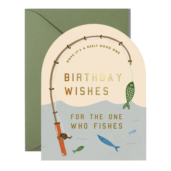 Fishing Reel Good Birthday Card