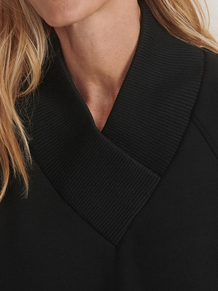 Macie Zip Hem Sweater: Black