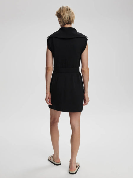 Rebecca Zip Through Dress: Black